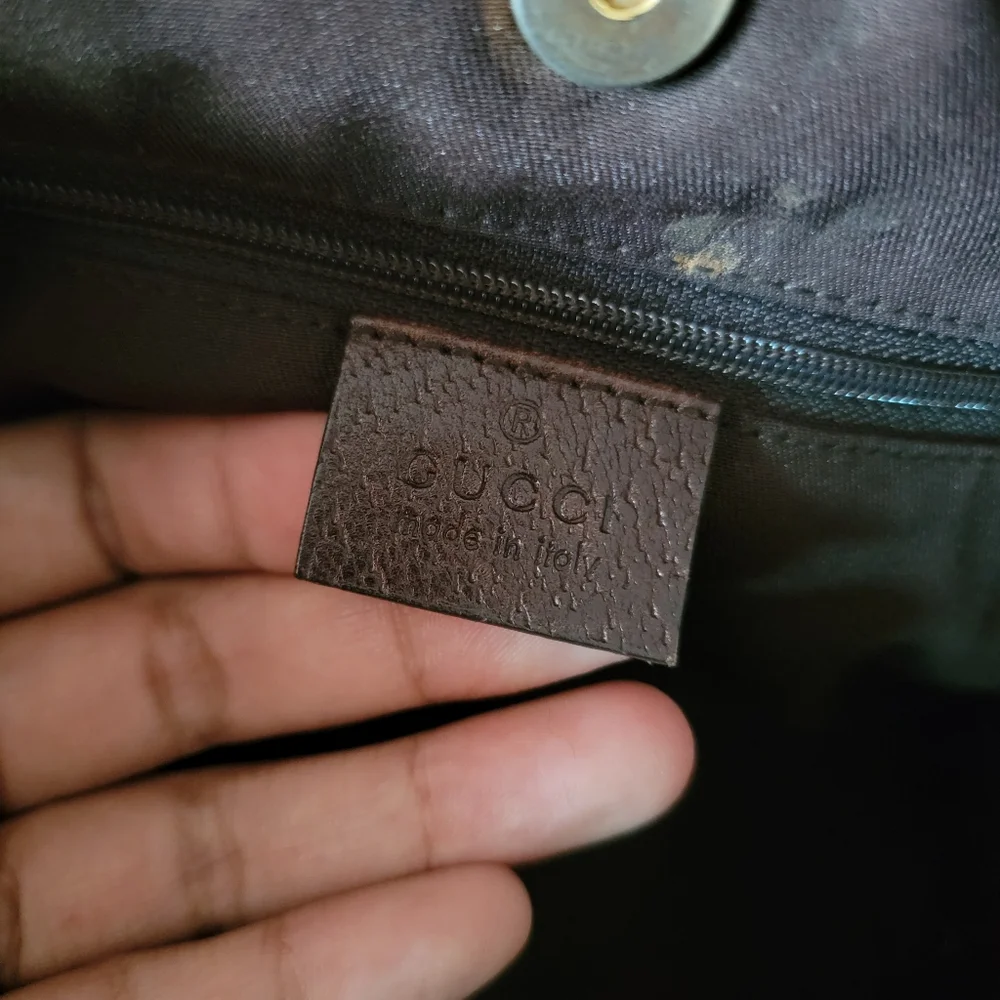 SALE🎉 RARE Authentic Gucci Sherry Line Web Tote Shoulder Bag - Picture 15 of 17